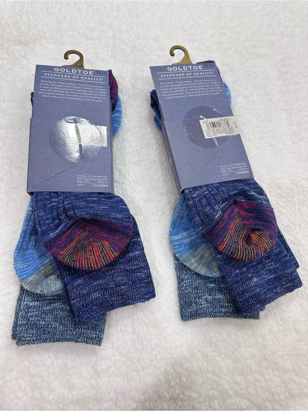 Gold Toe Men's Blue Casual Traveler Socks